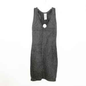 NEW Sadie & Sage Fuzzy Tank Sweater Dress, Size Small, Charcoal Gray